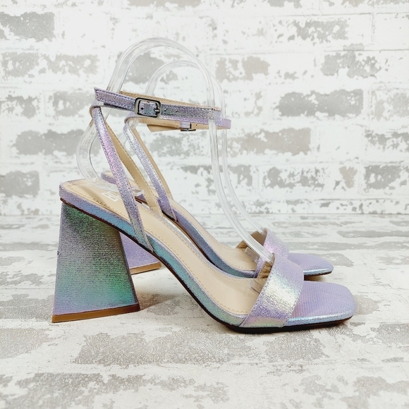 New Bp Parker 6 Ankle Strap Square Open Toe Heeled Sandals H875 - Picture 5 of 14